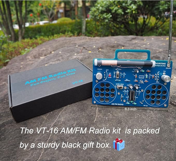 AM/FM Radio Kit | Soldering Project DIY Kit for Practicing Teaching Electronics | Stereo | Great STEM Project and Gift | Upgraded Version VT-16