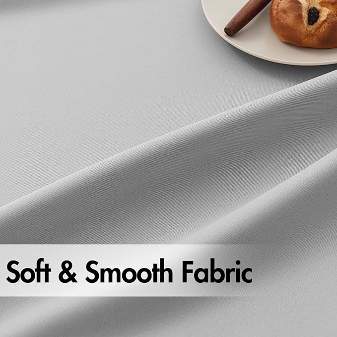 ANRODUO Back Tab Blackout Curtains for Bedroom Living Room, Rod Pocket Pinch Pleated Thermal Insulated Room Darkening Curtains 54 Inches Long 2 Panels, Light Grey, 42 x 54 Inch