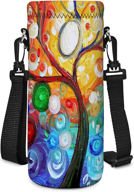 AUPET Water Bottle Bag Carrier,24oz/32oz Insulated Neoprene bottle Sling Holder Case Pouch Cover for 1000ML/750ML Bottles with Shoulder Strap for walking