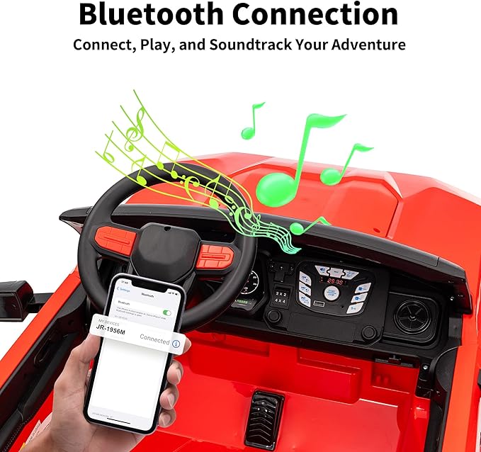 24V 10Ah Ride on Toy for Big Kids, 4WD 2 Seater Electric SUV Kids Car to Drive w/Remote Control, 4x200W Motors - Red