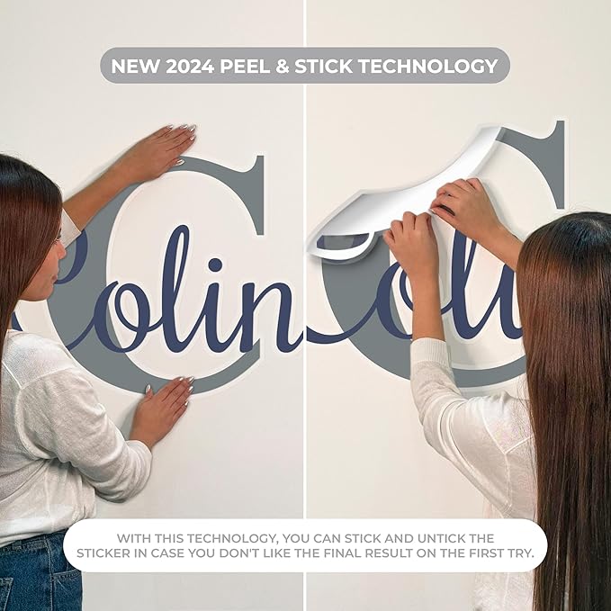 CRYPTONITE Personalized Name Jungle Animals Vinyl Wall Decor I Nursery Wall Decal for Baby Boy & Girl Decoration I Stickers for Kids I Multiple Options for Customization (D. Monkey)