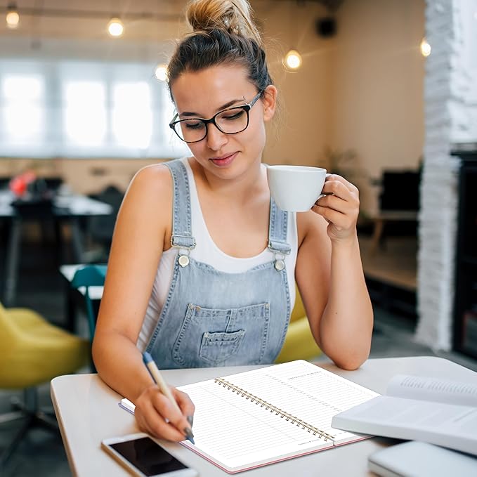 Cute Daily Planner Undated & To Do List Notebook for Work: With Hourly Schedule, 80 days Day on a Page Planner for Life Tasks - Day & Hour Agenda, Organizer Journal For Women or Men