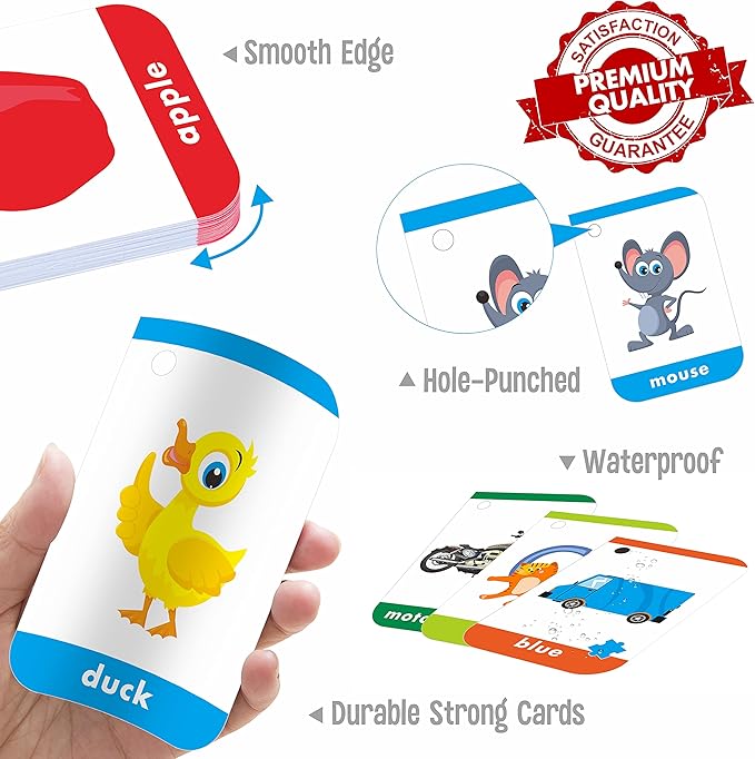 180 Toddler Learning Flashcards, Educational Tool for Preschoolers