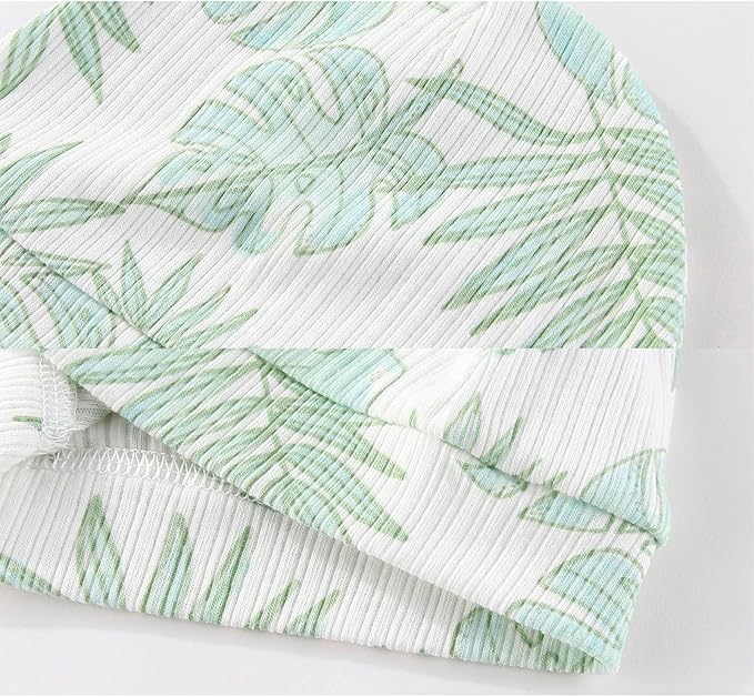 Baby Hat and Mittens Set Cotton Newborn Baby Hats Caps for Boys and Girls, 0-6 Months