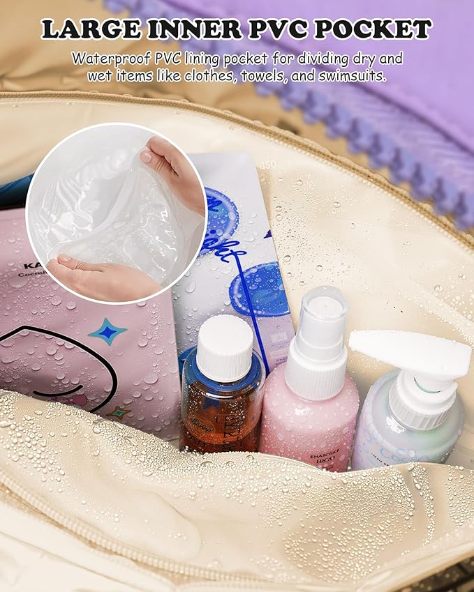 Initial Duffle Bag, Carry On Bags for Women，Overnight Bag with Wet Pocket，Monogram Gifts for Women-Lightweight Travel Bags Personalized Gym Tote with Makeup Pouch