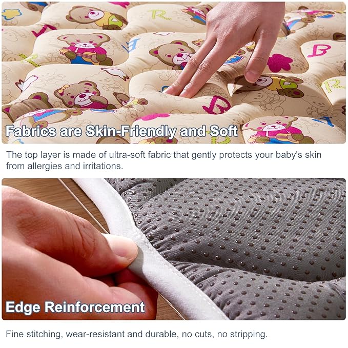 CotanLyama Baby Play Mat - 79" X 71",Premium Thicker Foam One-Piece Crawling Mat, Machine Washable, Extra Large Anti-Slip Activity Playmat for Babies, Toddlers & Infants