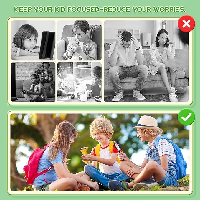 Kids Microscope - Ashfly 1000X Portable Microscope for Kids, Photo & Video Miniscope Pocket Microscope Gifts, 2'' Digital Screen | Ideal Toys for Boys Girls Age 3-12