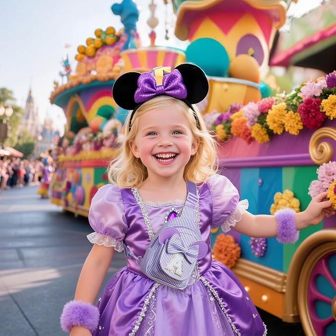 Gifts for Girls, Girls Birthday Gift Girl Gift Trendy Stuff | Purple Letter Small Sling Bags for Little Girl Kids Cross Body Belt Bag Sling Bag Birthday Gifts for Sister Daughter (Purple I)