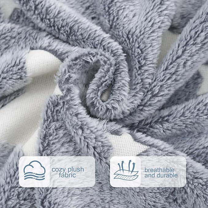 COMAX Kids Bean Bag Chair Turn into Beanbag Bed, Unicorn Toddler Bean Chair for Girl Boy Sleeping, Lazy Children Sofa Couch with Filler, Convertible Child Floor Mattress, Glowing Grey Star