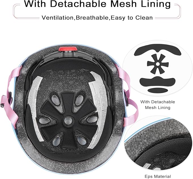 Kids Bike Helmet,Toddler Skateboard Helmets for Ages 2-3-5-8-14 Years Boys Girls，Adjustable Multi-Sport Bicycle Skateboarding Football Roller Skating Scooter Rollerblade Balance Bike Helmet