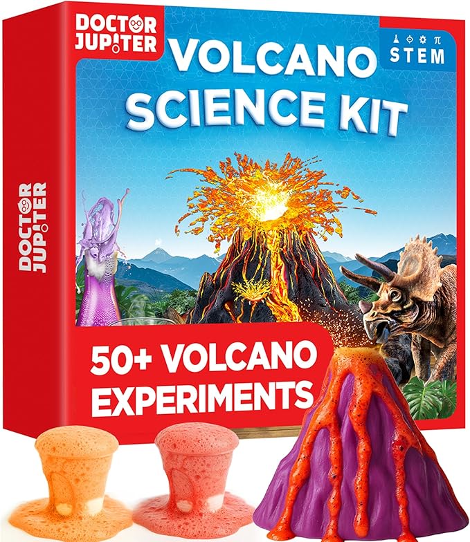 Doctor Jupiter Erupting Volcano Science Kit for Kids Ages 8+ | Birthday Gift Ideas for Boys 8-9-10-11-12 Year Olds | STEM Learning & Educational Science Projects