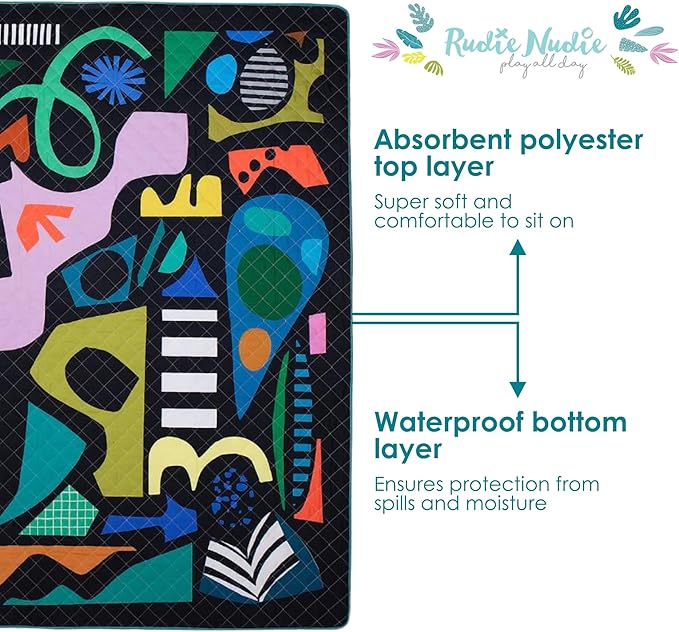 Jumbo Picnic Rug, Large Picnic Mat, 6'7" x 6'7", Outdoor Waterproof Picnic Blanket Beach Mat, Foldable & Waterproof, Picnic Blankets Ideal for Beach & Park, Outdoor Blanket, Rock Candy