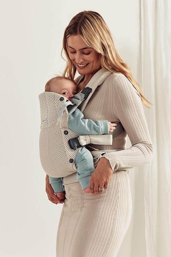 BabyBjörn Baby Carrier Harmony, Cream, 3D Mesh, 3-in-1 Ergonomic Baby Carrier; Newborn, Facing-in, Outward-Facing, and Back Carrying Positions Supported (7-40 lbs), Newborn to Toddler