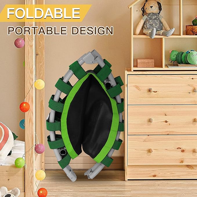 CLORIS 38in/48in Folding Trampoline - Max Load 220lbs / 450lbs Mini Trampoline Rebounder Trampoline for Adults with Adjustable Foam Handle, with safty Padded Cover Best Gift for Kids/Adult