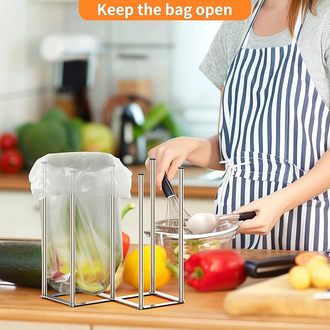 Foldable Bottle Drying Rack, Baby Bottle Drying Rack, Collapsible Cup Draining Holder, Retractable Reusable Storage Bag Dryer with Non-Slip Bottom - Stainless Steels