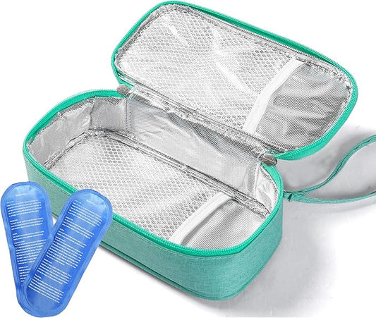 Insulated Breastmilk Cooler Bag with 2 Ice Packs - Breastmilk Cooler Organizer Bag for Daycare, Breastfeeding Mom Travel Outdoor