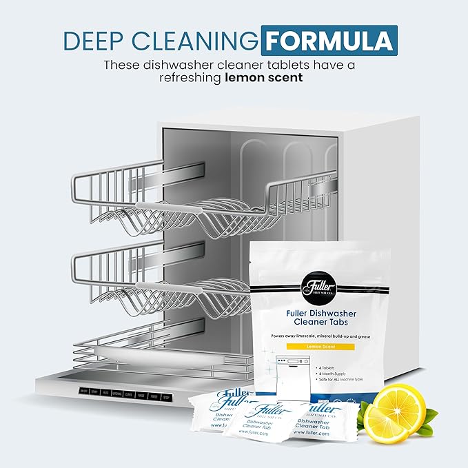 Fuller Dishwasher Cleaner Tabs - Lemon Scent
