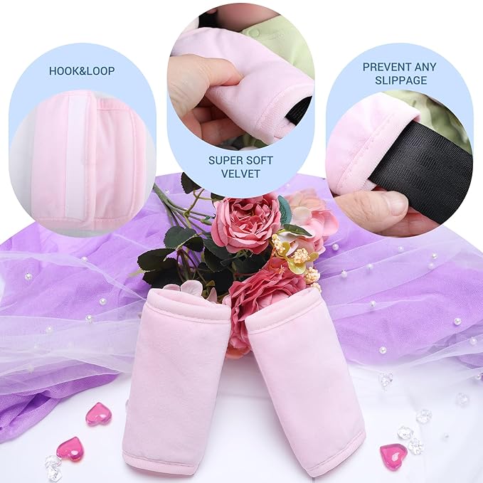 COOLBEBE New Babybody Support & Strap Covers Set for Newborn Infant Toddler- Extra Soft Stroller Cushion Pads Car Seat Insert, Perfect for Carseats, Strollers, Swings, Pink