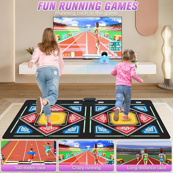 Dance Mat, Electronic Dance Mat, Double User Dance Mat with Game Controller, Non-Slip Dance Pad for Kids Adults, Christmas Birthday Gifts for Girls Boys