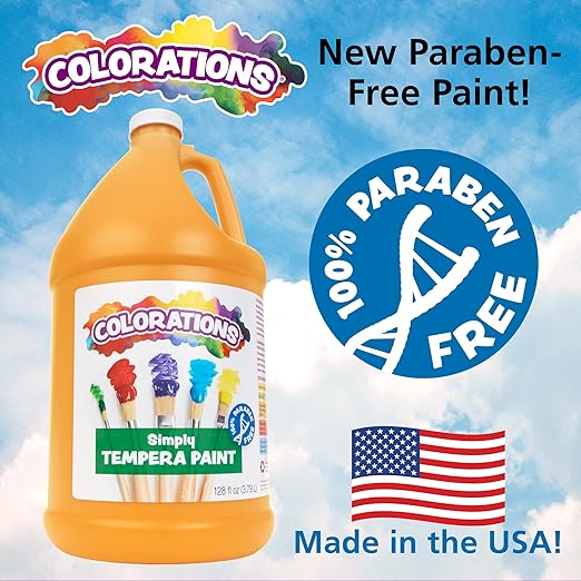 Colorations Paraben-Free Tempera Paint for Kids - 1 Gallon, Vibrant Green. Non-Toxic and Made in the USA, Classroom Must Haves, Bulk Arts and Crafts Supplies