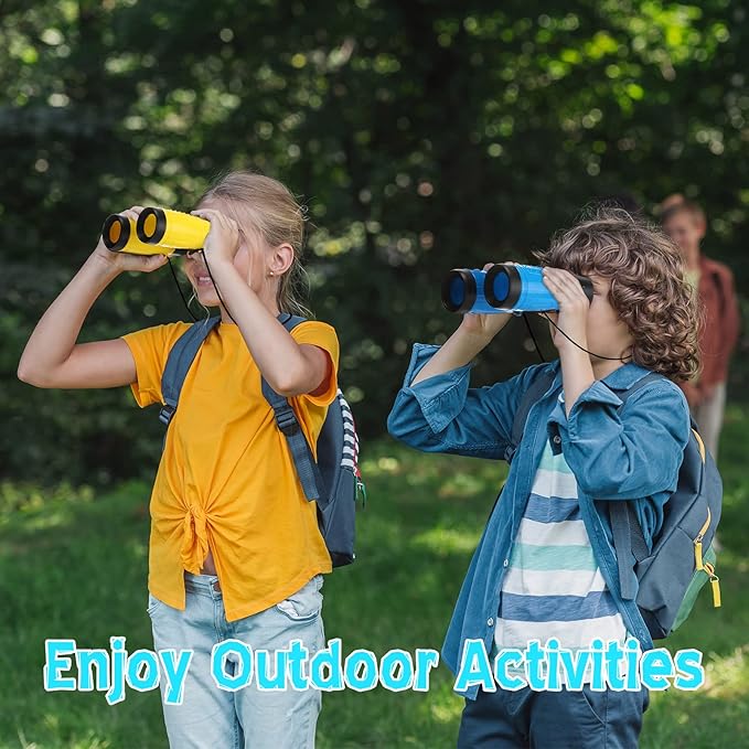 24 Pieces Toy Binoculars with Neck String Assorted Colors Novelty Binoculars Camping Birthday Party Supplies Nature Exploration Toys for Outdoors Indoors Sightseeing, Camping, Birdwatching Wildlife