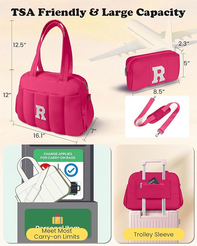 Dance Bag, Kid Weekender Bags，Teen Girl Gifts Trendy Stuff-Girl Overnight Bag with Wet Pocket，Lightweight Travel Tote Personalized Cheer Bags with Makeup Pouch