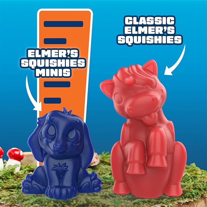 Elmer's Squishies Minis Make Your Own Squishies Kit, Creates 9 Characters, DIY Activity - Perfect for Stress Relief and Sensory Play
