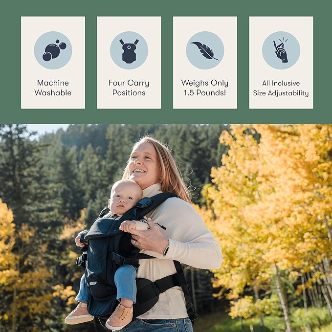 Colugo Baby Carrier - Baby Carrier Newborn to Toddler, Toddler Carrier, Adjustable, Lightweight, Breathable Carrier for Newborn to 33 Pounds (Olive)
