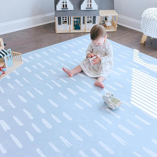 Baby Play Mats for Floor - Shoreline (6x6ft) - Premium EVA Foam Play Mat for Babies & Toddlers - Perfect for Tummy Time, Crawling, Playroom - Stylish & Comfortable Kids Play Mat