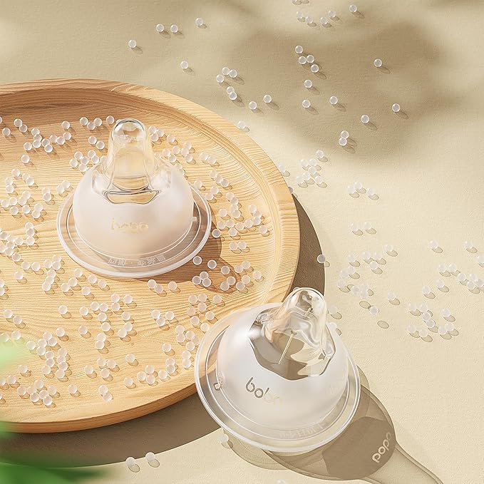 YOHKOH Newborn Glass Baby Bottles with Slow Flow Nipple for 0+ Months, Wide Neck Feeding Bottle, 2.7oz/80ml (Yellow, 2.7oz (Pack of 4))