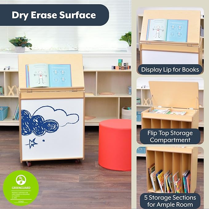 Angeles Value Line Big Book Display, Classroom Shelves and Daycare Furniture, Kids' Bookcases Cabinets & Shelves, 25" L x 16" W x 30" H