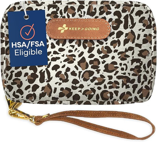 Keep Going Travel First Aid Kit for Kids – 130 Pc.for Purse, Diaper Bag, Backpack, & Suitcase, with Latex-Free Bandages – 7 x 5 x 2 in. Travel First Aid Kit TSA-Approved