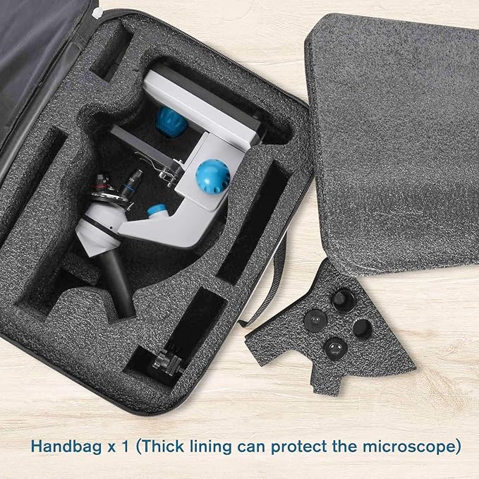 HSL Microscope for Kids,40X-2000X monocular Microscopes for Adults Students Beginner with LAD Set,Dual LED Phone Adapter Powerful Biological Microscopes for School Boys Girls Home Education Laboratory