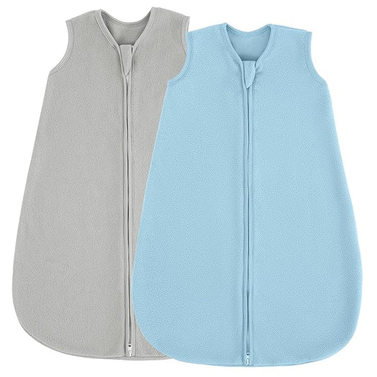JELLYMONI Fleece Baby Sleep Sack 18-24 Months, 2 Pack 1.5 TOG Baby Wearable Blanket Winter Infant Sleeping sack with 2-Way Zipper, Warm Toddler Sleep Sack