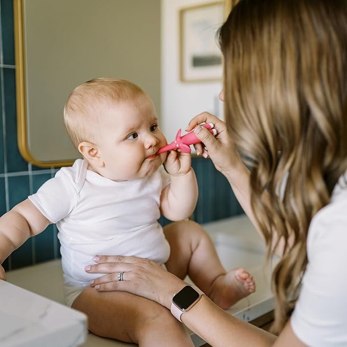 Dr. Brown's Infant-to-Toddler Toothbrush, Elephant, Pink, 0-3 Years