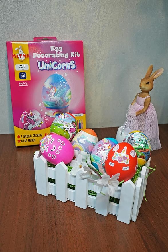 Egg Decorating Kit Planet Eggs & Unicorn Eggs - Complete Decorative Eggs Set with Liquid Dyes, Thermal Stickers, Egg Stands, and More - Fun Easter Egg Dye Kit Arts and Crafts for Kids (Pack of 2)