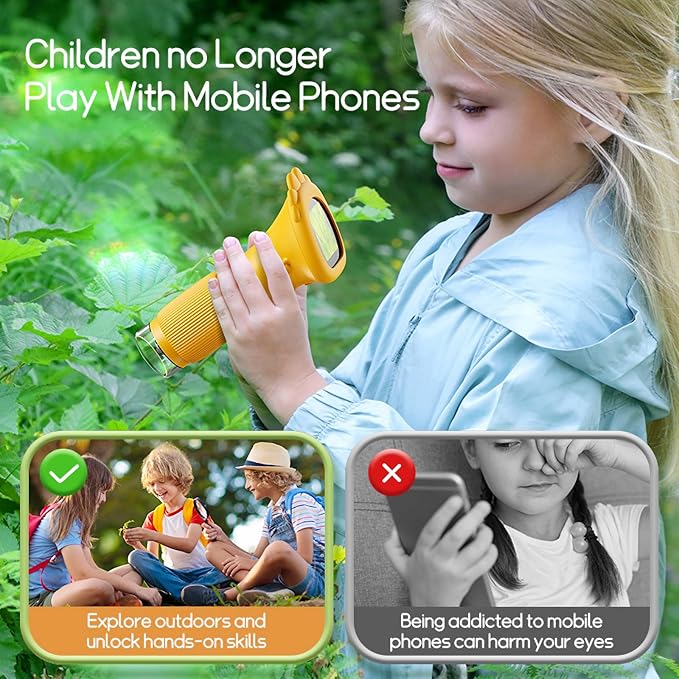 Kids Microscope Pocket Microscope -1000X Portable Microscope for Kid | Photo and Video Mini Microscopes | 2'' Digital Little Scientist Microscopes for 3-10 Age Years Old Boys Girls Toys Gifts