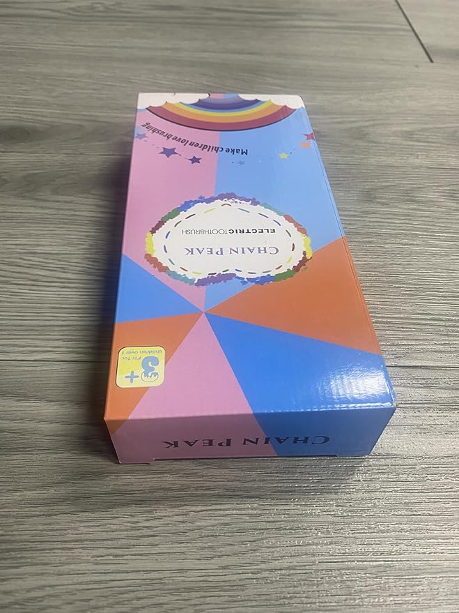 Kids Sonic Electric Toothbrush, Rechargeable Smart Toothbrush for Children Age 3-12, 2 Mins Timer, 6 Modes, 6 Brush Heads, Wall-Mounted Holder