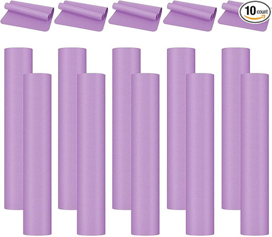 10 Pack Yoga Mats Bulk, 68'' x 24'' x 4mm Thick Yoga Mats for Kids and Adult Gym Mats Bundle Latex Free Exercise Mats with Non Slip Texture for Outdoor Yoga, Pilates or Workout