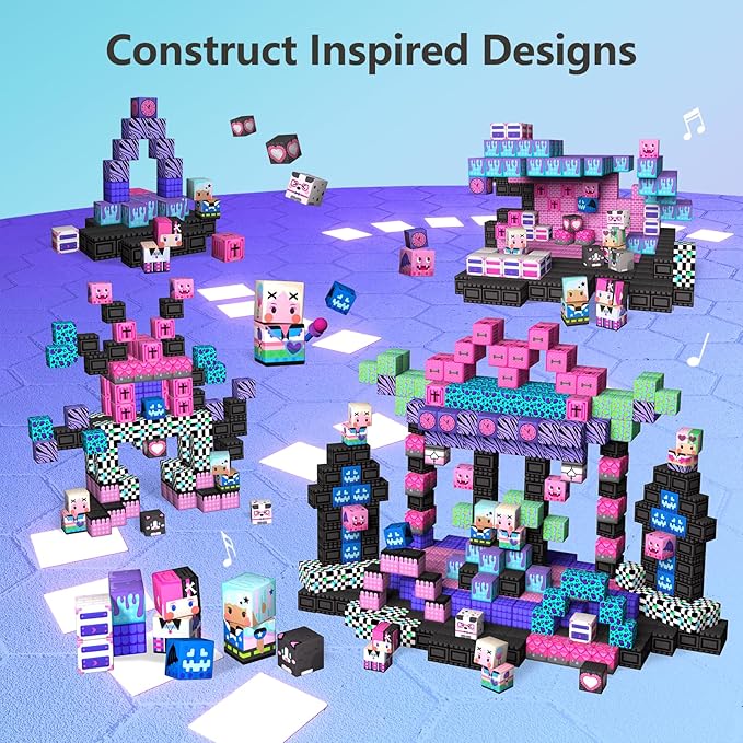 GobiDex 100PCS Magnetic Blocks for Girls, Build MagWonder with Magnet Building Toys Set, Princess Sensory Gift for Boys Girls Birthday (1 inch)