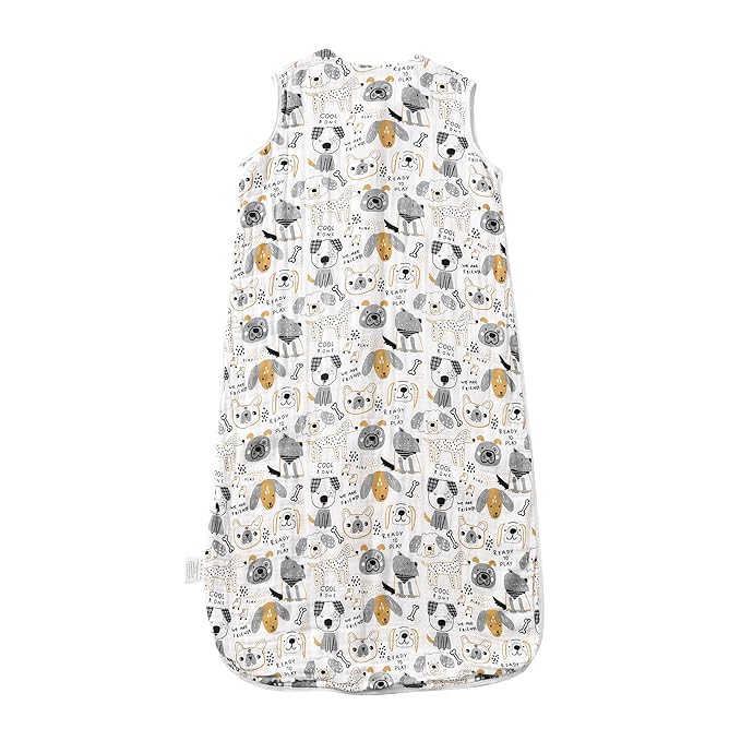 Baby Sleep Sack 2-4 T Baby Wearable Blanket 100% Organic Cotton 0.5 TOG Toddler Sleeping Sack 2- Way Zipper Soft Lightweight X-Large Pup