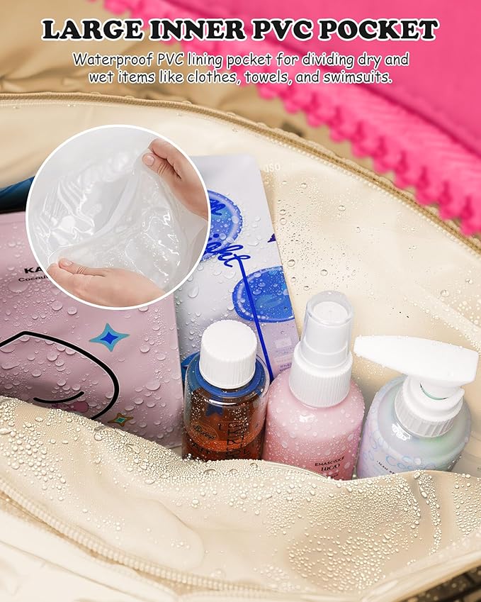 Dance Bag, Kid Weekender Bags，Girl Overnight Bag with Wet Pocket，Sweet 16 Gifts for Girls-Lightweight Travel Tote Personalized Cheer Bags with Makeup Pouch