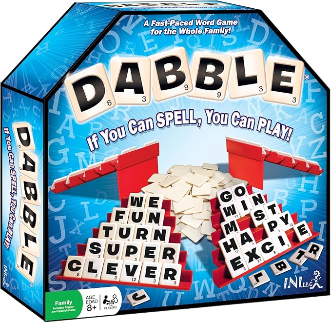 Dabble® Word Game | Fast-Paced Family Board Game | Enhances Spelling and Vocabulary for All Ages | Spell The First Five Words | Award-Winning and Educational Learning Game | Great Game for All Ages