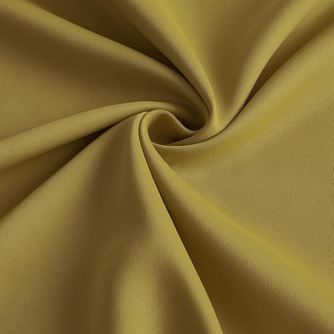 KEQIAOSUOCAI Yellow Pinch Pleated Curtains 84 Inch Length 2 Panels Set Noise Cancelling Window Drapes for Nursery Bedroom Living Room 40x84