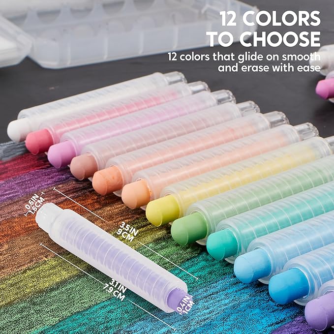JOYIN 36 PCS Silky Crayon for Kids, Toddler Twistable Crayon, 12 Colors, Art Supplies, School Supplies, Kids Indoor Activities