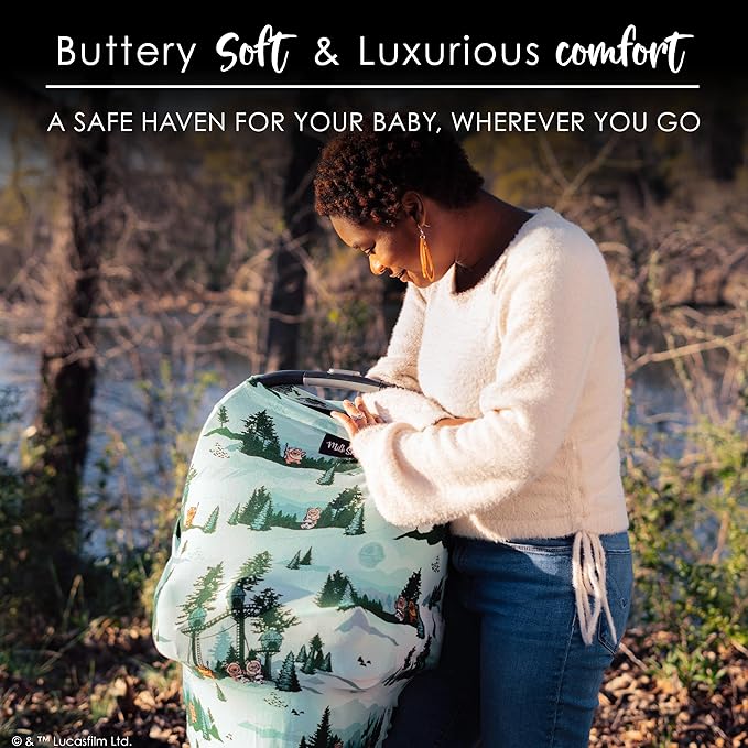 Milk Snob Star Wars Original 5-in-1 Cover - Nursing Cover for Breastfeeding - Baby Car Seat Cover, Carseat Canopy & Stroller - Essential All-in-One Cover - Gift for Mom, Baby (Endor Escape)