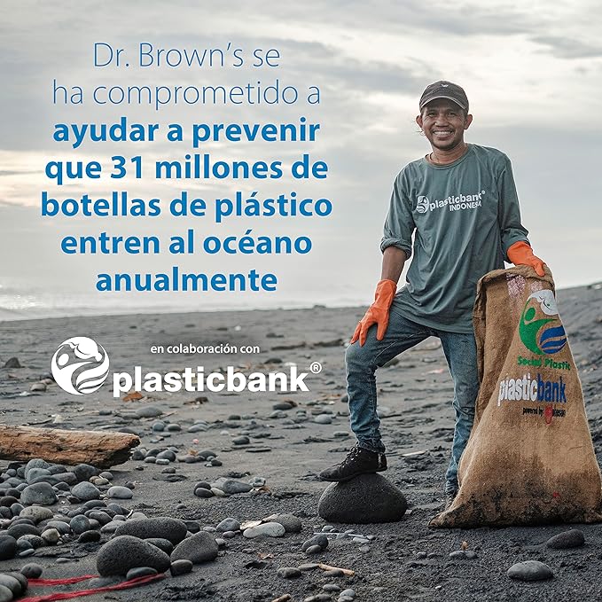 Dr. Brown's Natural Flow Anti-Colic Options+ Narrow Baby Bottle, 8 oz/250 mL, with Level 1 Slow Flow Nipples, 0m+, 4 Pack