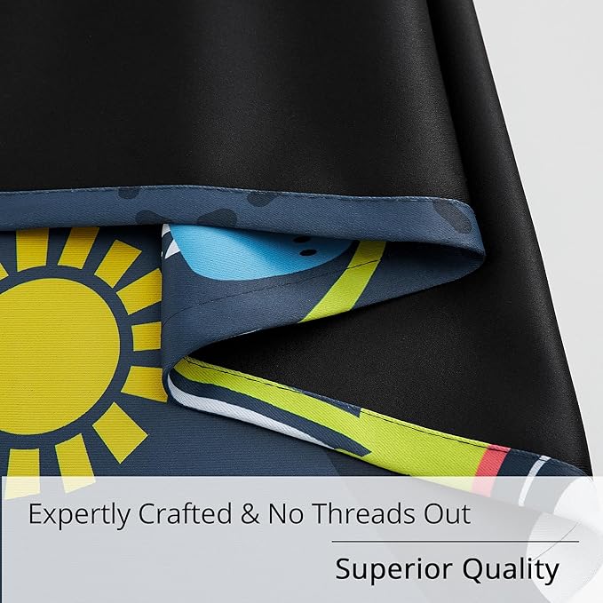 Kids Dinosaur Blackout Curtains - 2 Panels, Each W52*L84 with 100% Blackout, Thermal Insulated, and Noise Reducing, Perfect for Kids Room, Bedroom, Nursery