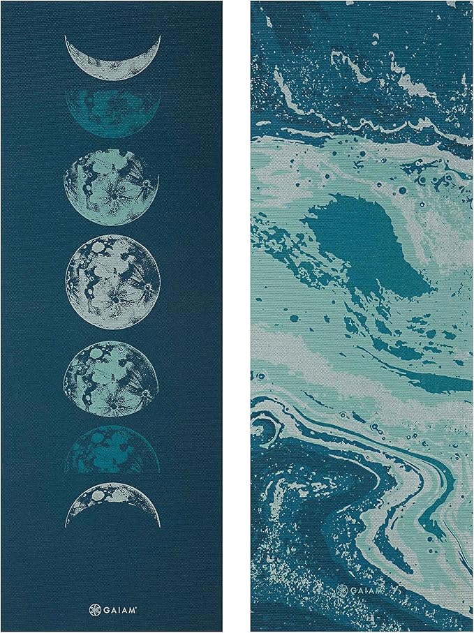 Gaiam Yoga Mat - Premium 6mm Print Reversible Extra Thick Non Slip Exercise & Fitness Mat for All Types of Yoga, Pilates & Floor Workouts (68" x 24" x 6mm Thick)