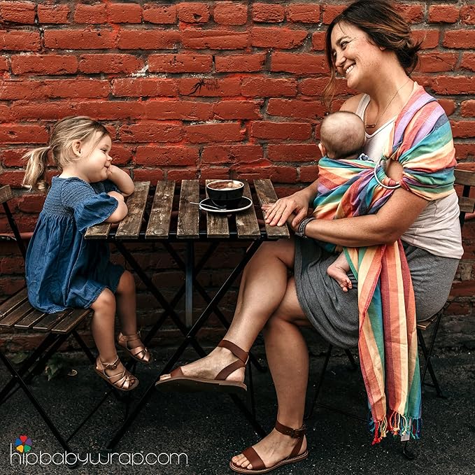Hip Baby Wrap Ring Sling Baby Carrier for Infants and Toddlers - Beautiful, 100% Soft Cotton Baby Wraps Carrier for Babies 8-35 lbs - Perfect Baby Shower Gifts Moms and Dads - Nursing Cover (Slate)
